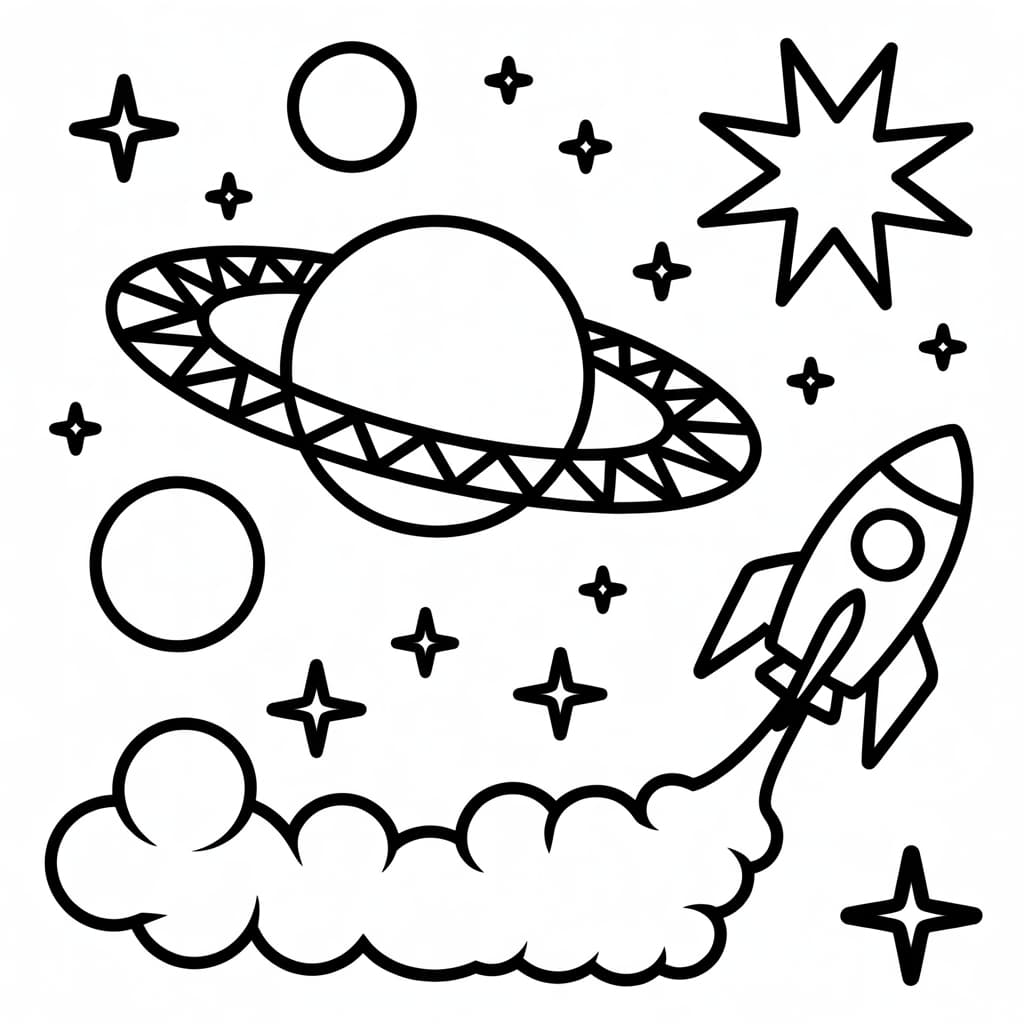 shapes coloring space