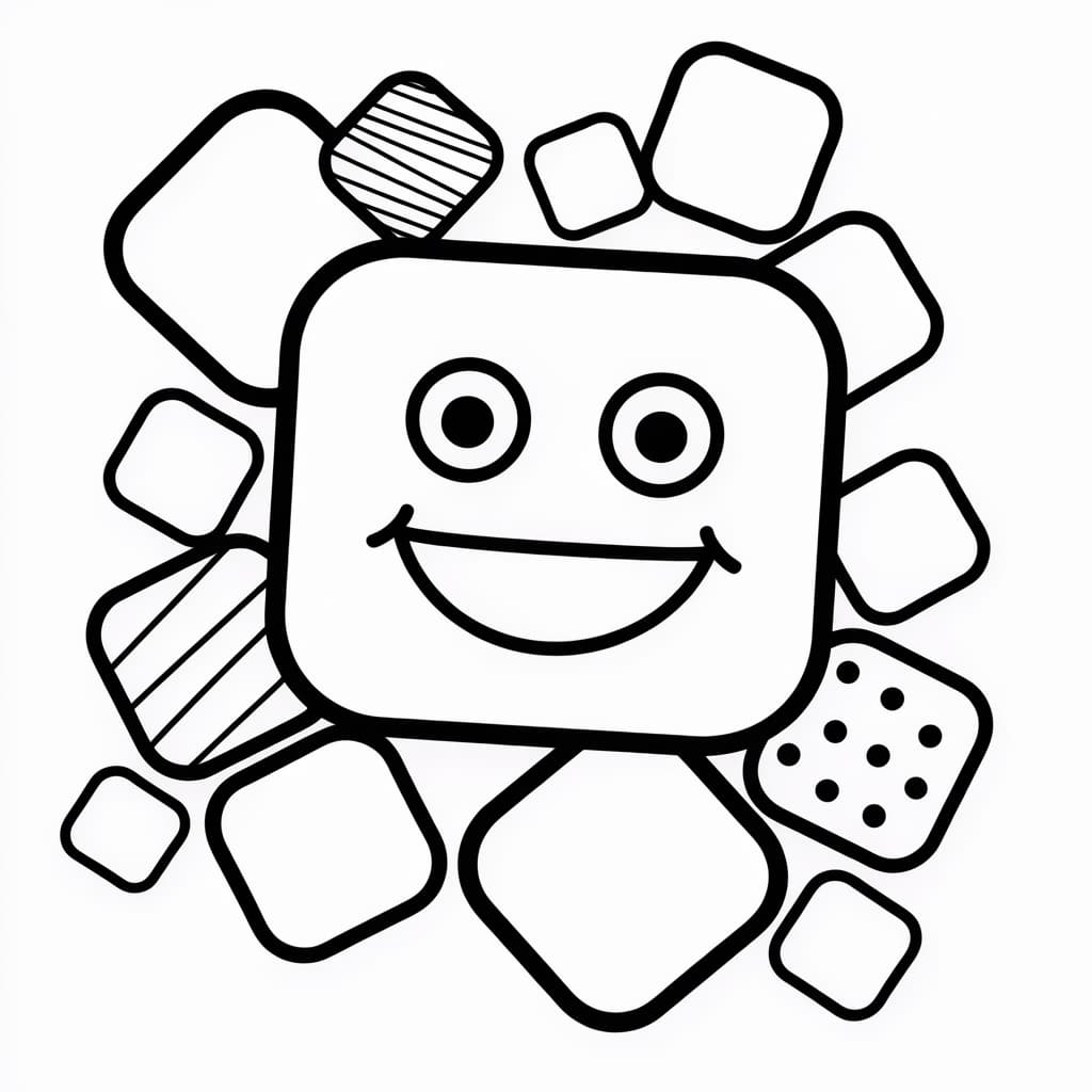 shapes coloring sqaure