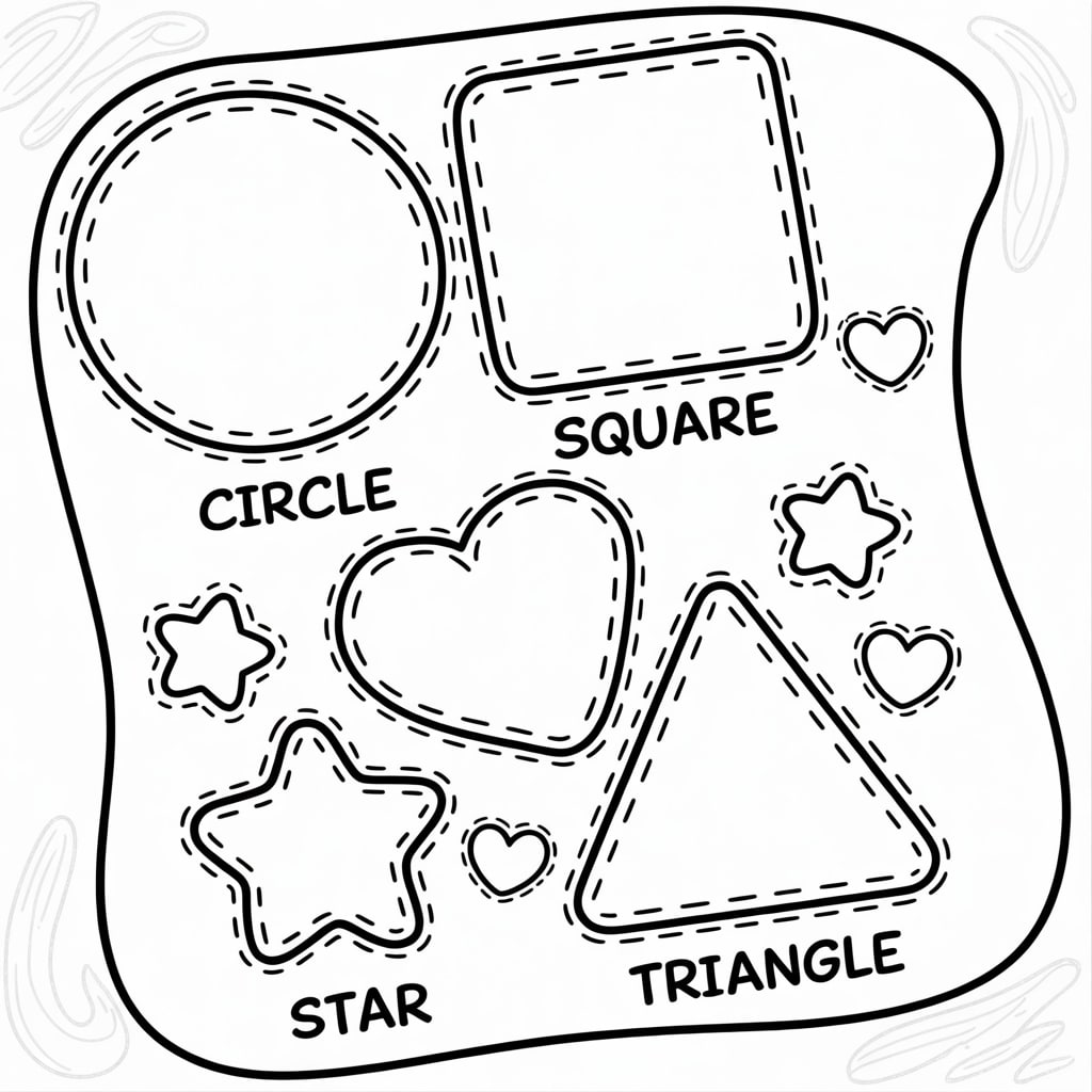 shapes coloring trace