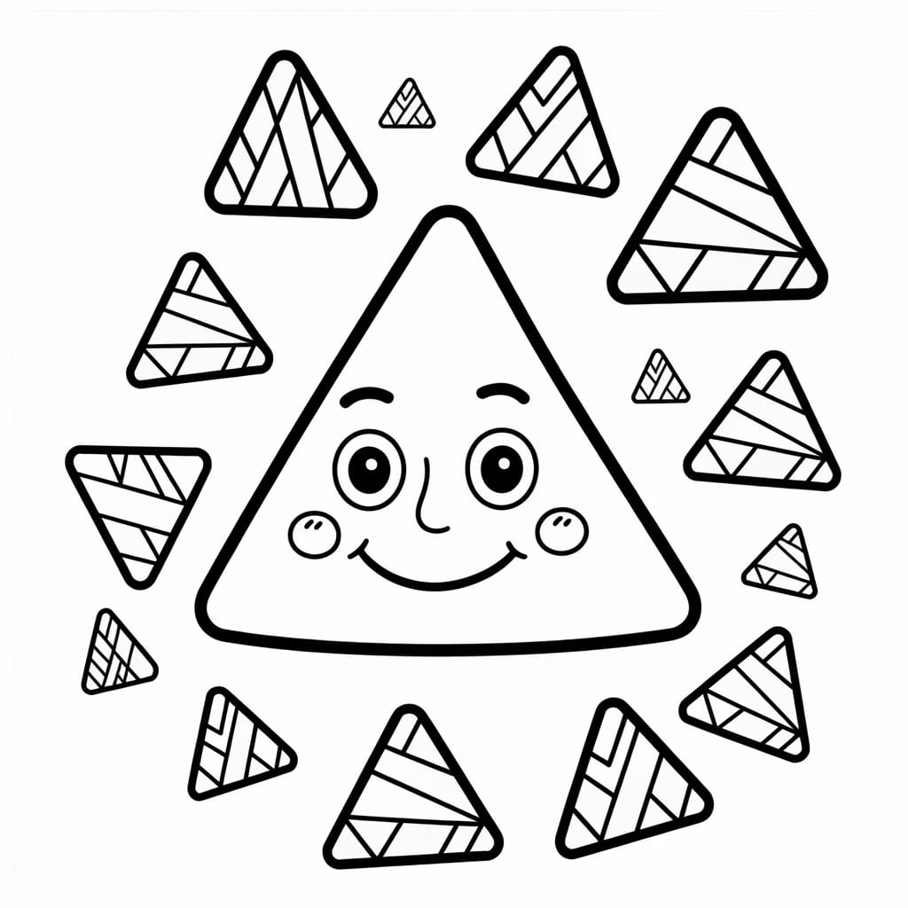 shapes coloring triangle