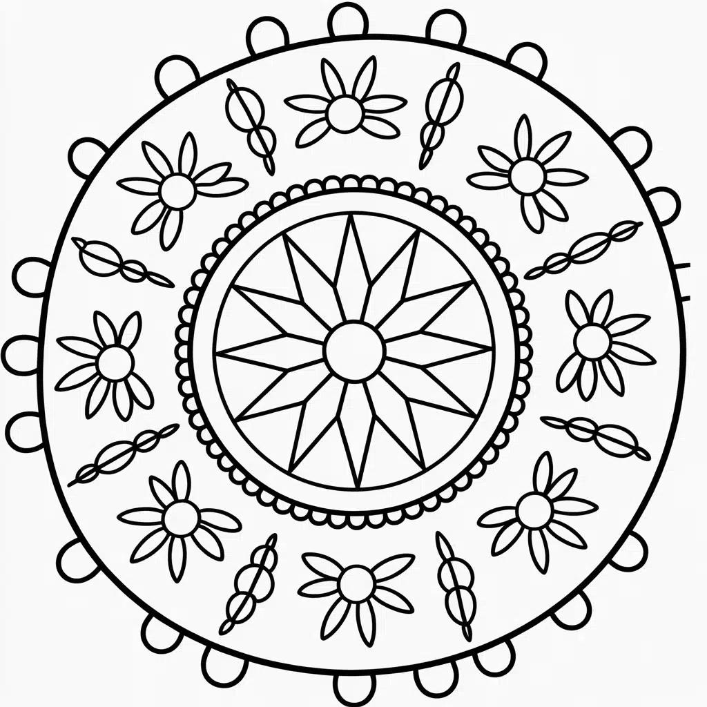 simple snowflake mandala