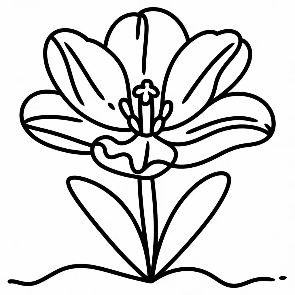 simple tulip outline