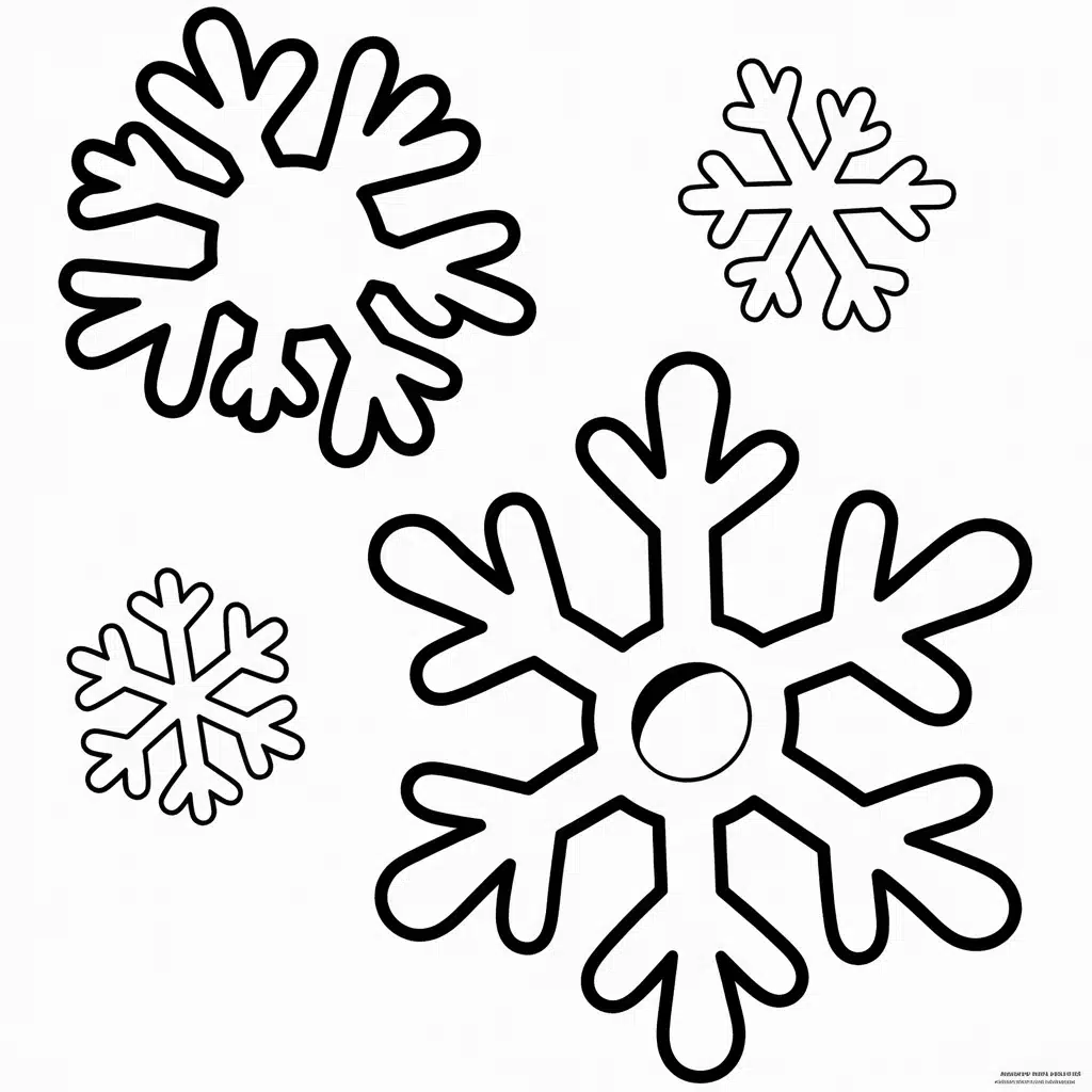 snowflakes with simple patterns