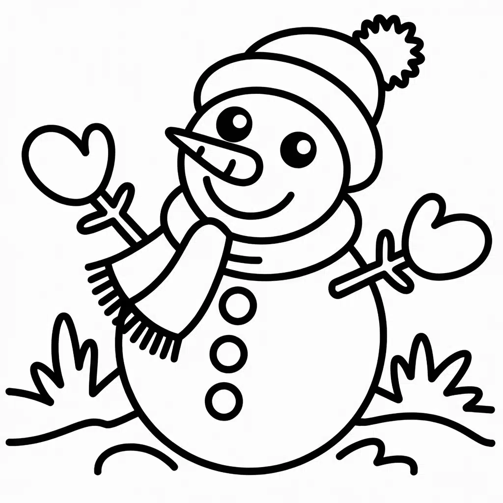 snowman with a scarf