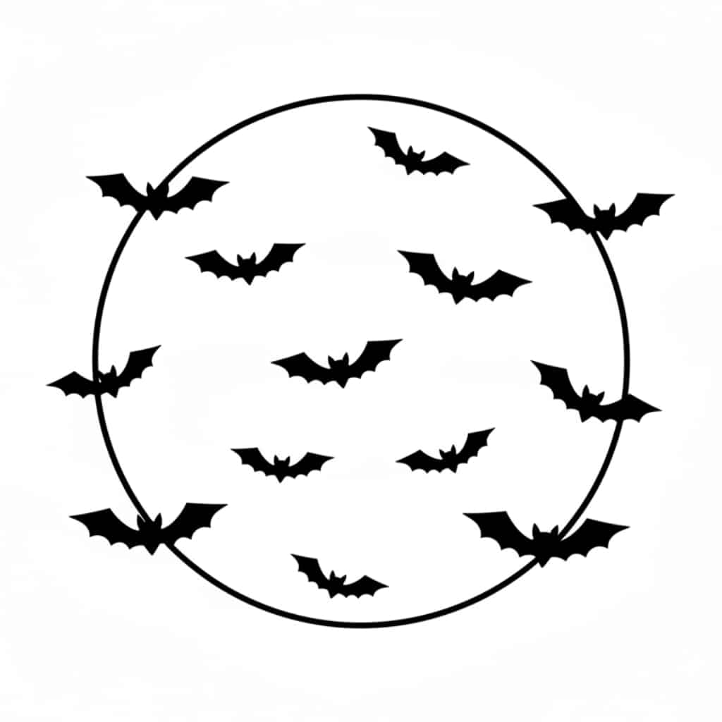 spooky bats flying