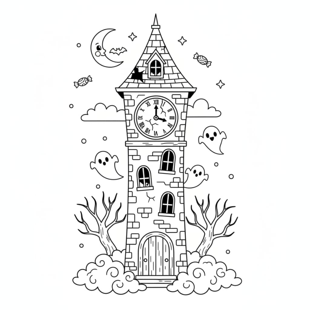 spooky clock tower