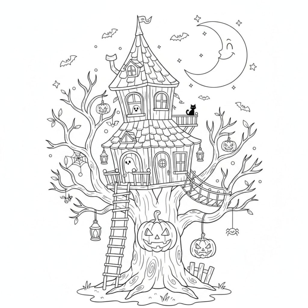 spooky treehouse