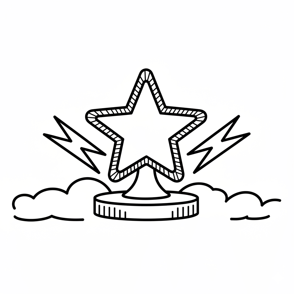 star performer award coloring page