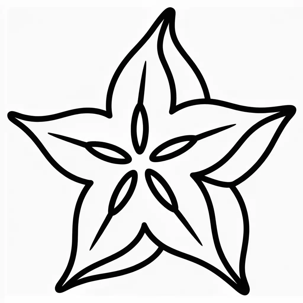 starfruit coloring page