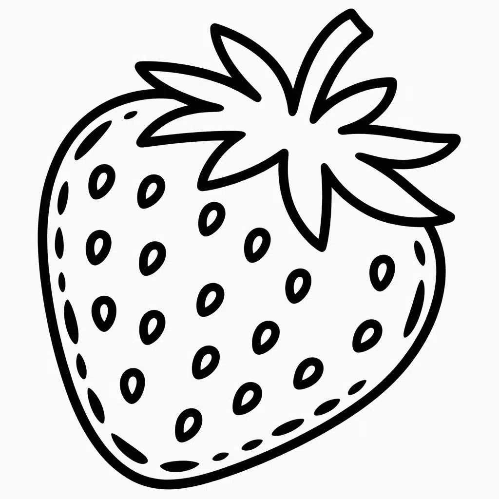 strawberry coloring page