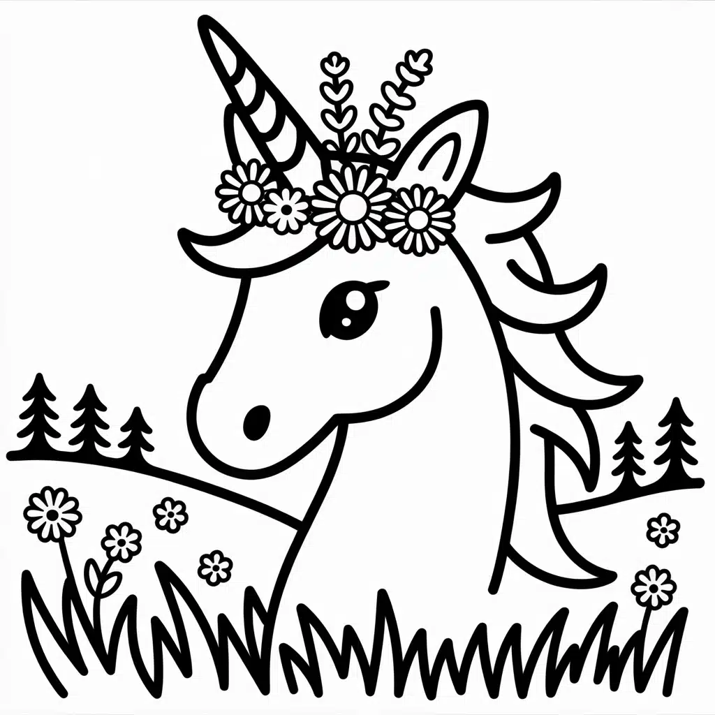 unicorn in a flower crown