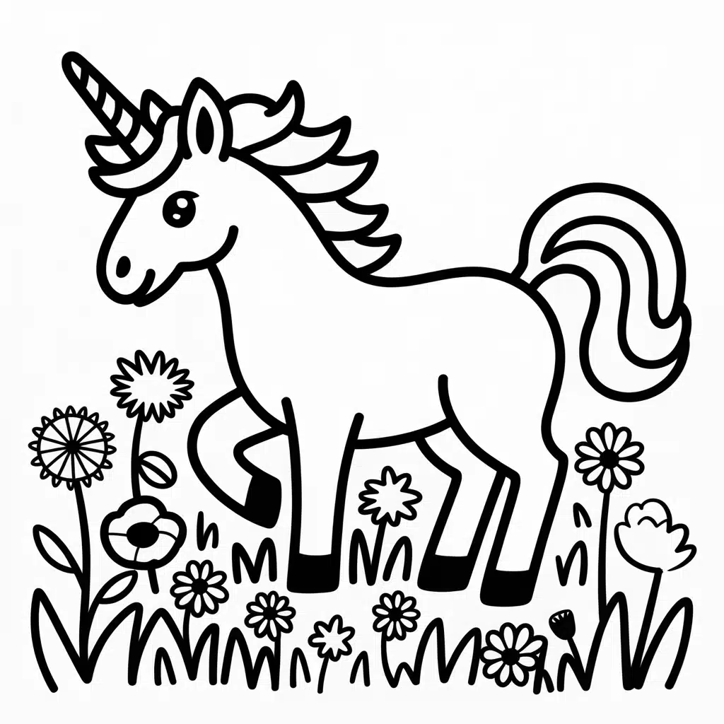 unicorn in a meadow