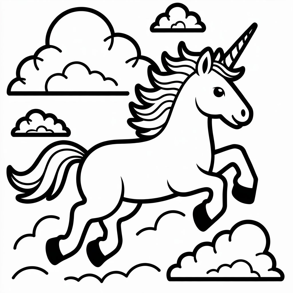 unicorn in the clouds