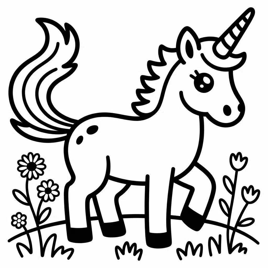 unicorn with a rainbow tail