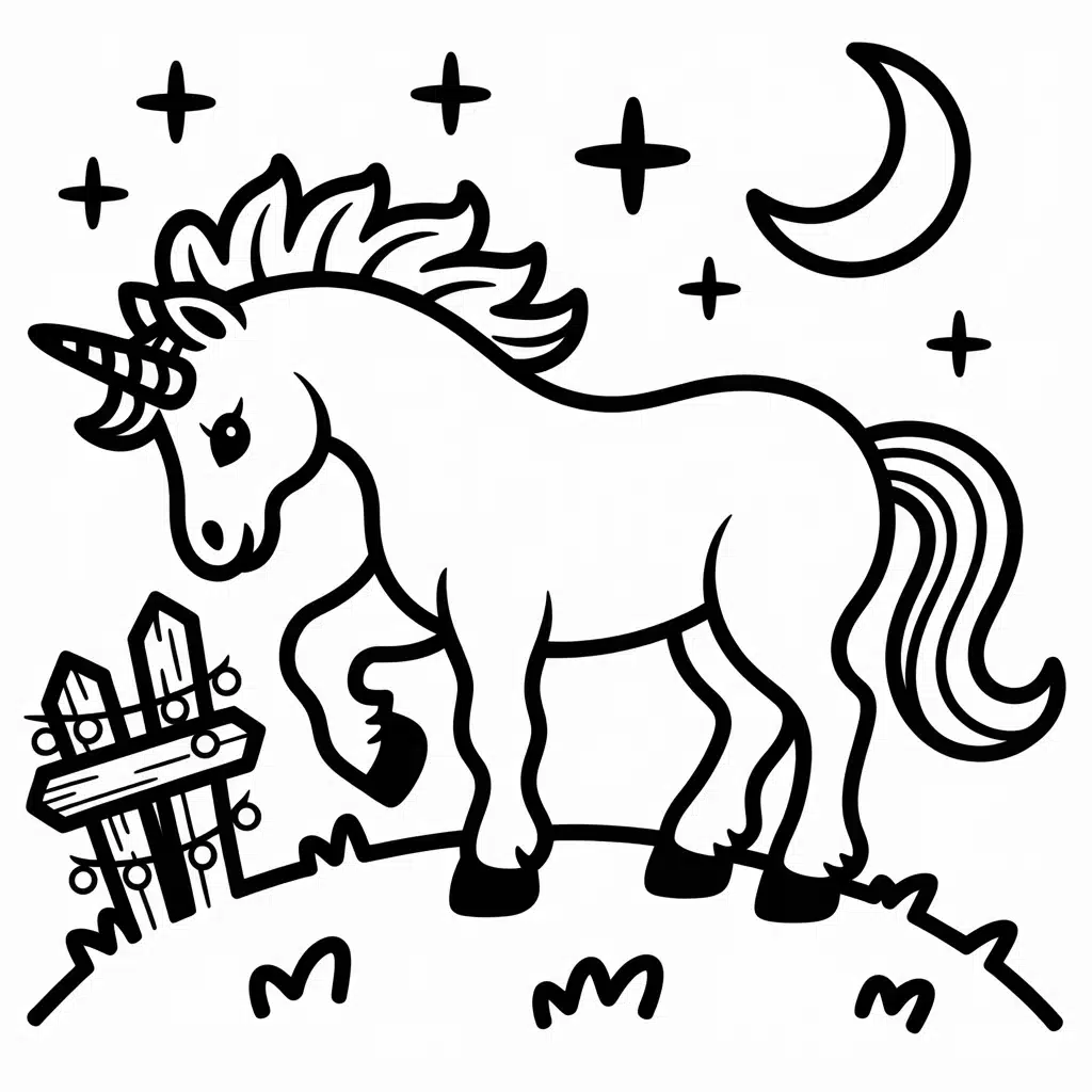 unicorn with fairy lights