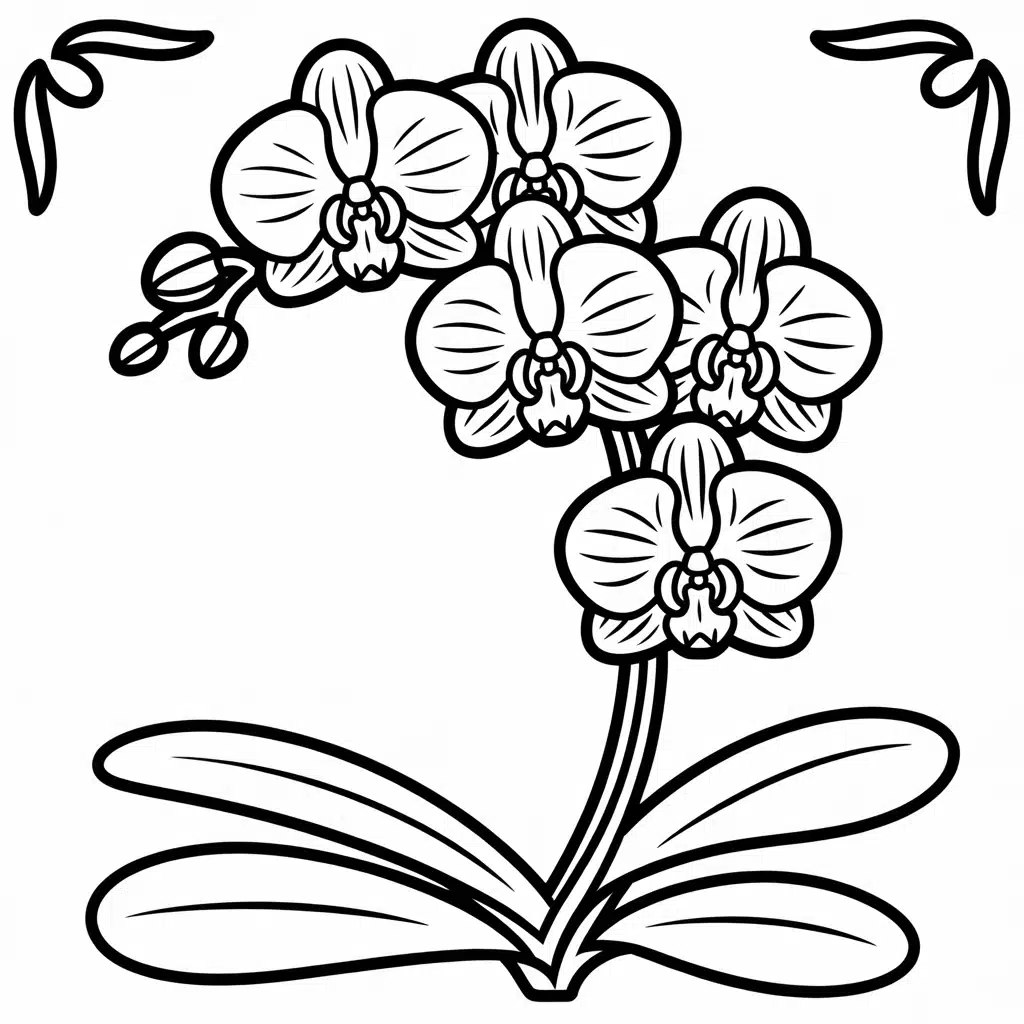 vintage orchid illustration