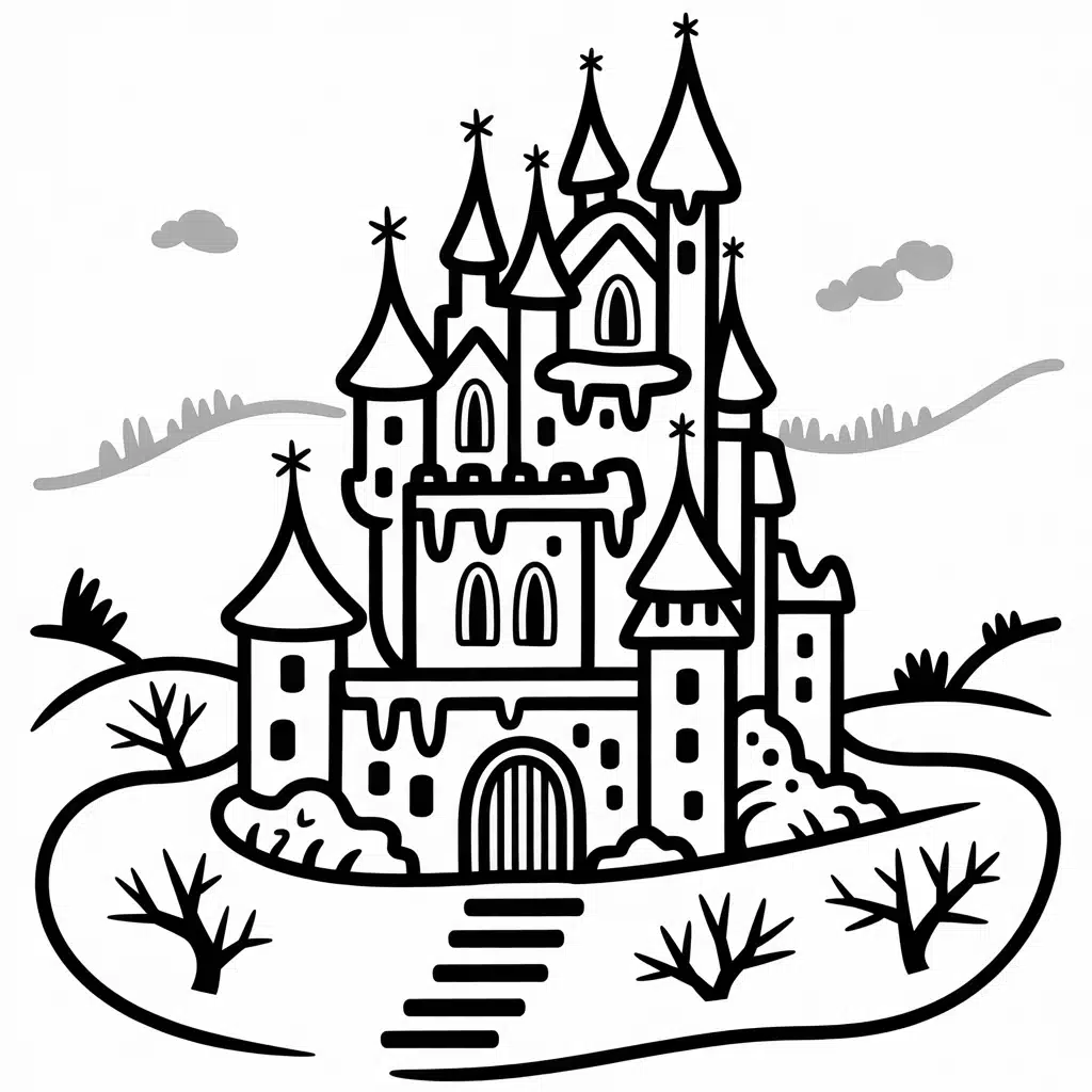 winter fairy tale castle