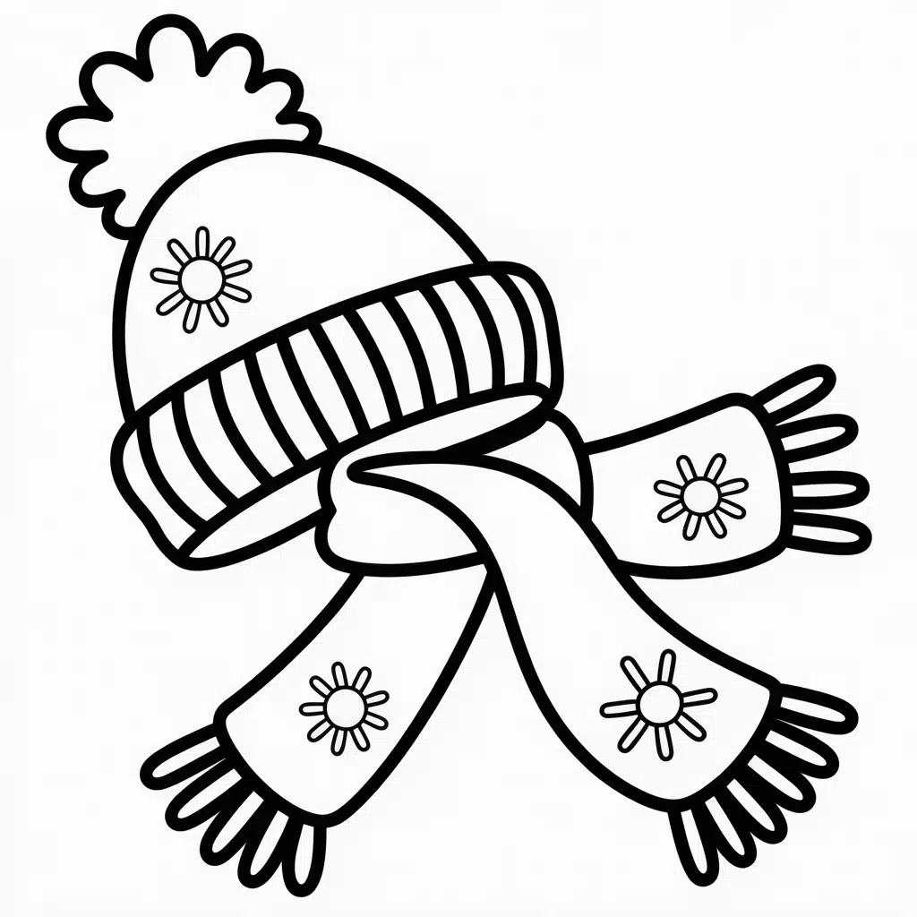 winter hat and scarf set