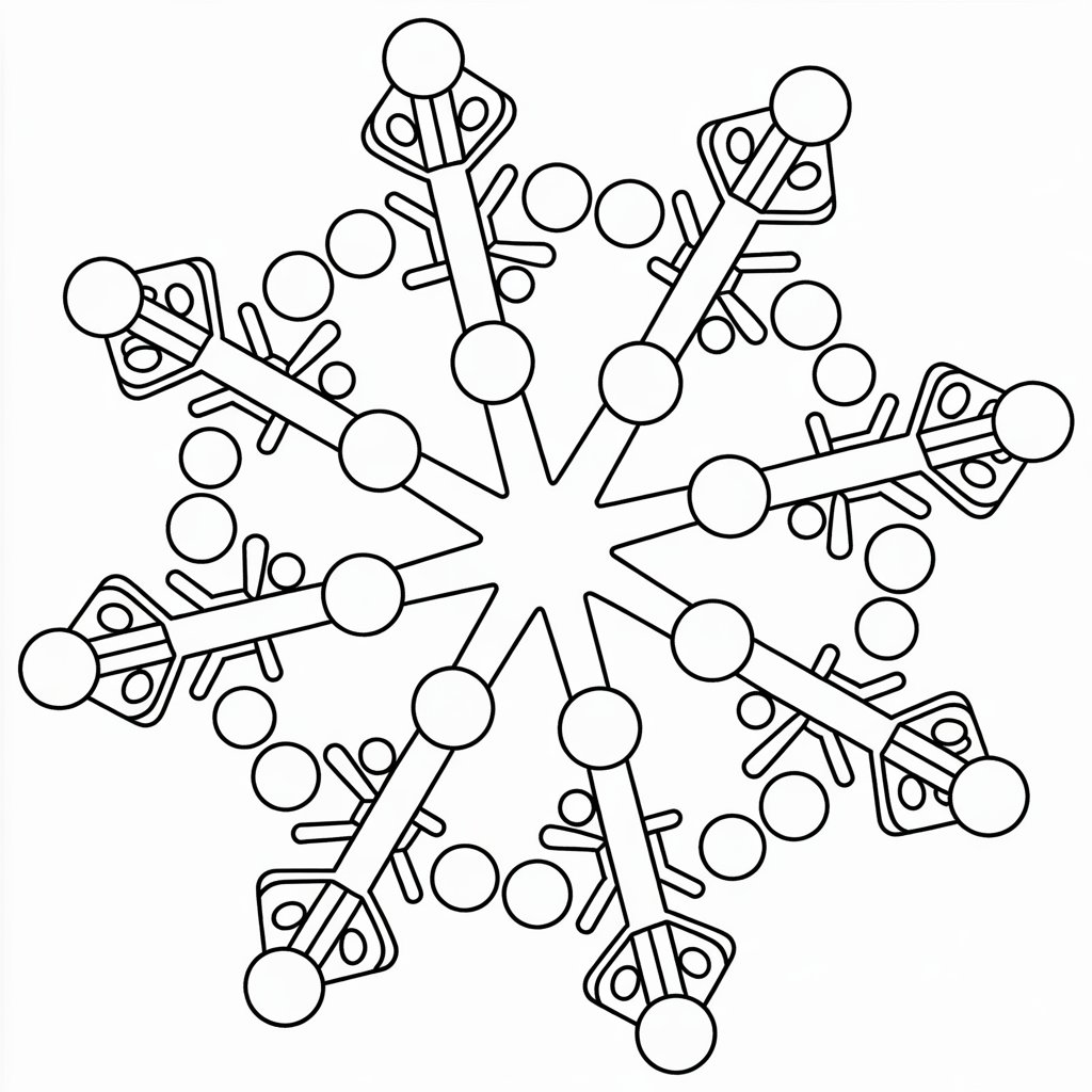 winter mandala for relaxation