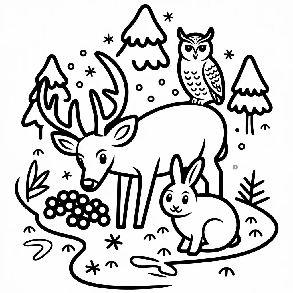 winter woodland creatures