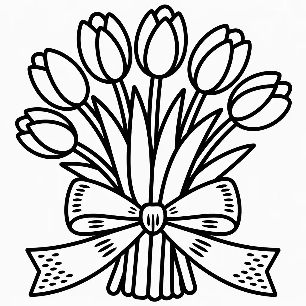 wrapped tulip bouquet