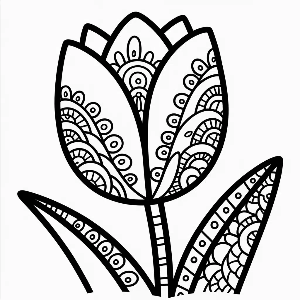 zentangle tulip