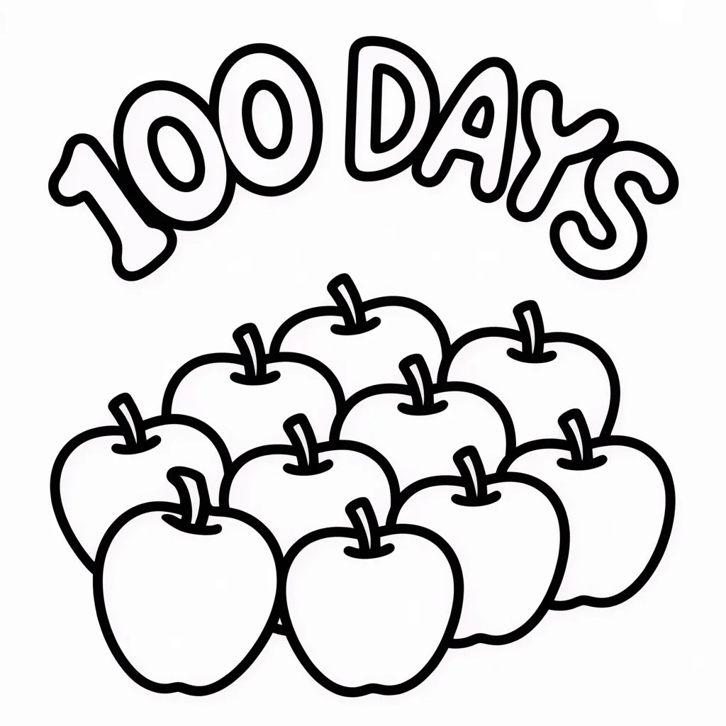 100-apples-coloring-page