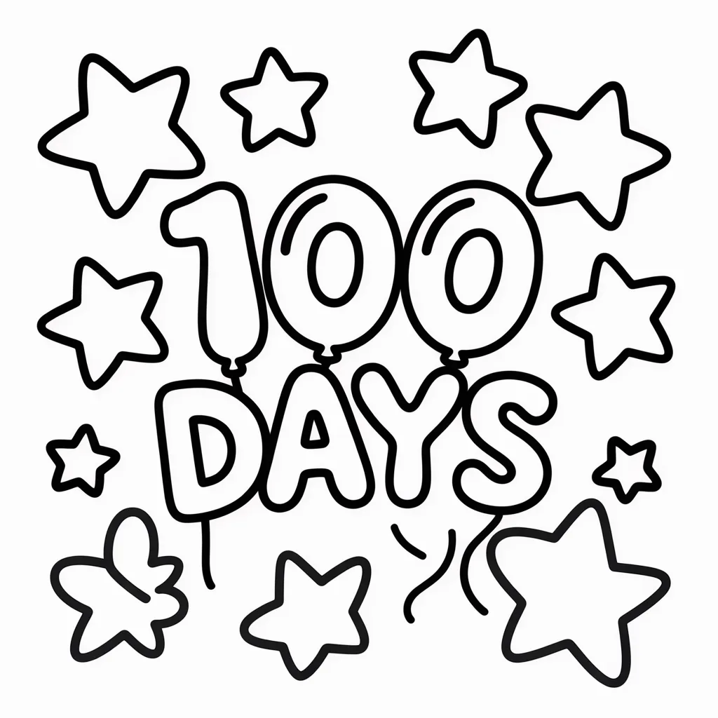 100-stars-coloring-page