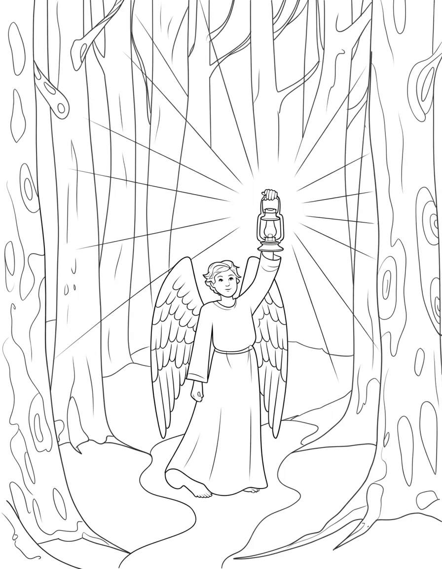 15. Guardian-Angel-With-a-Lantern-in-a-Dark-Forest