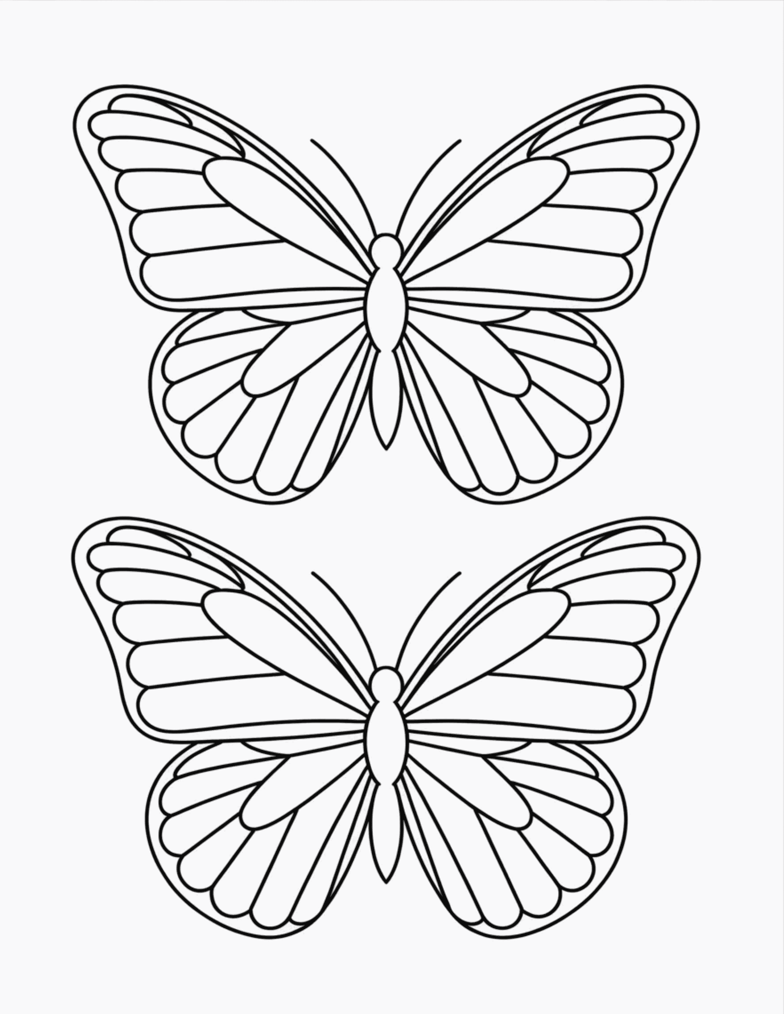 2-Medium-Detailed-Butterflies-With-Wing-Segments-Per-Page