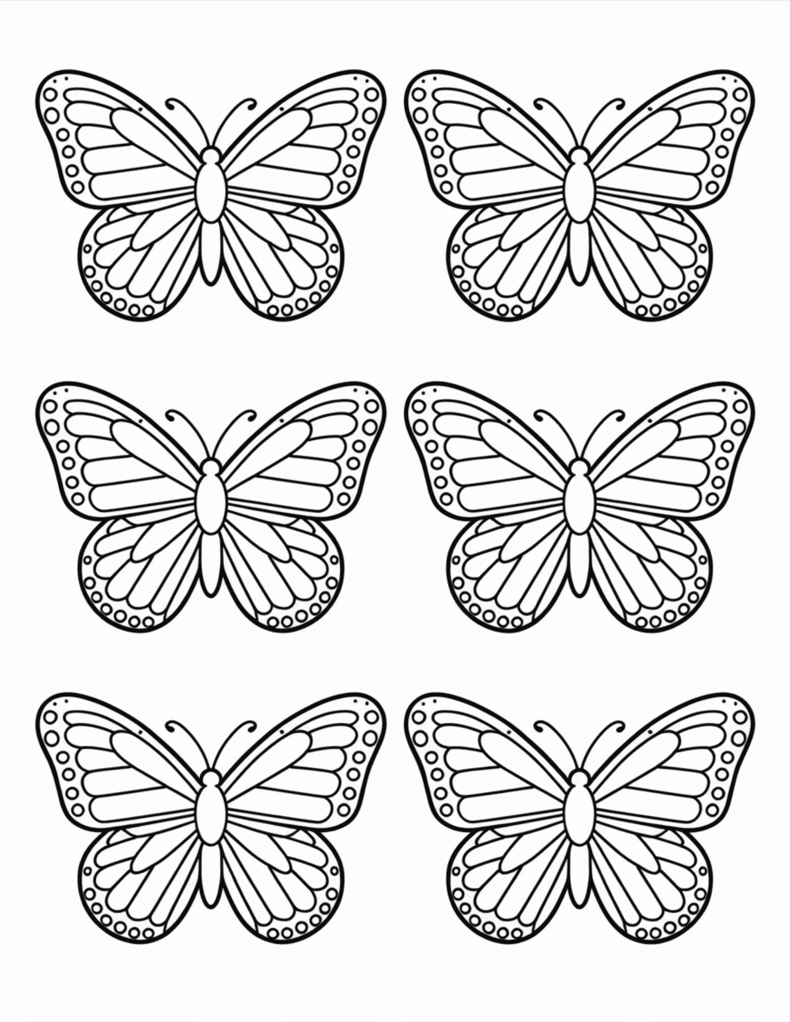 6-Small-Detailed-Butterflies-With-Wing-Pattern-Per-Pag