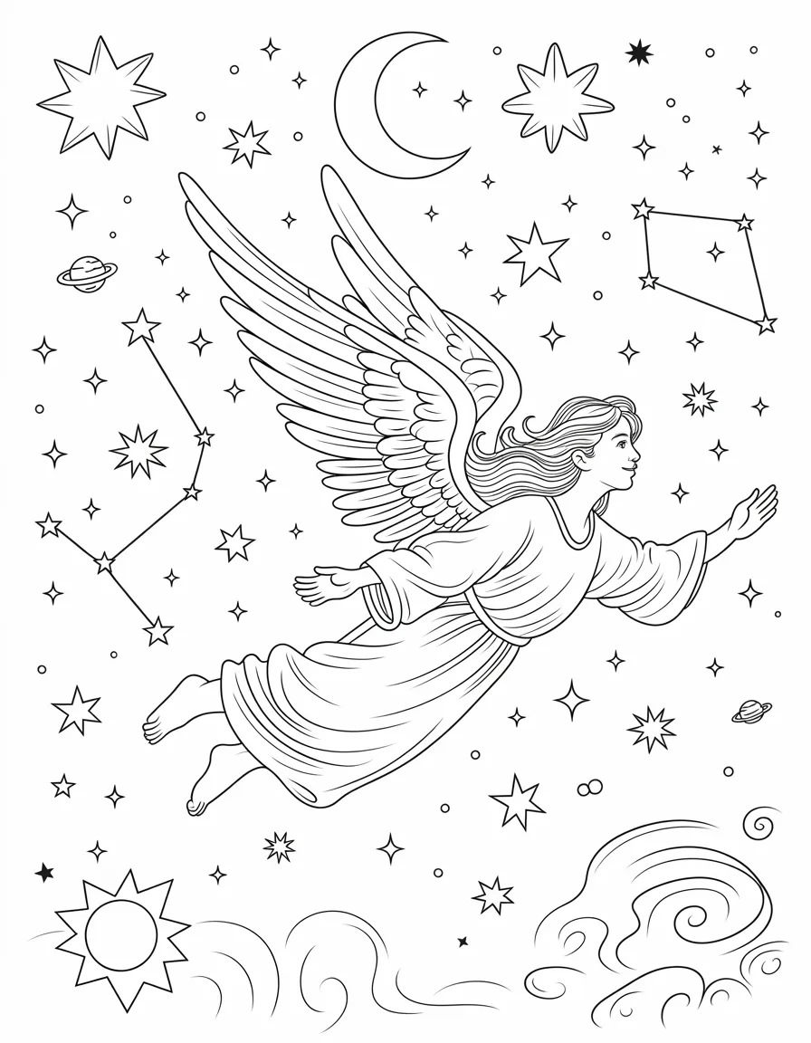 Angel-Among-Stars-and-Constellations