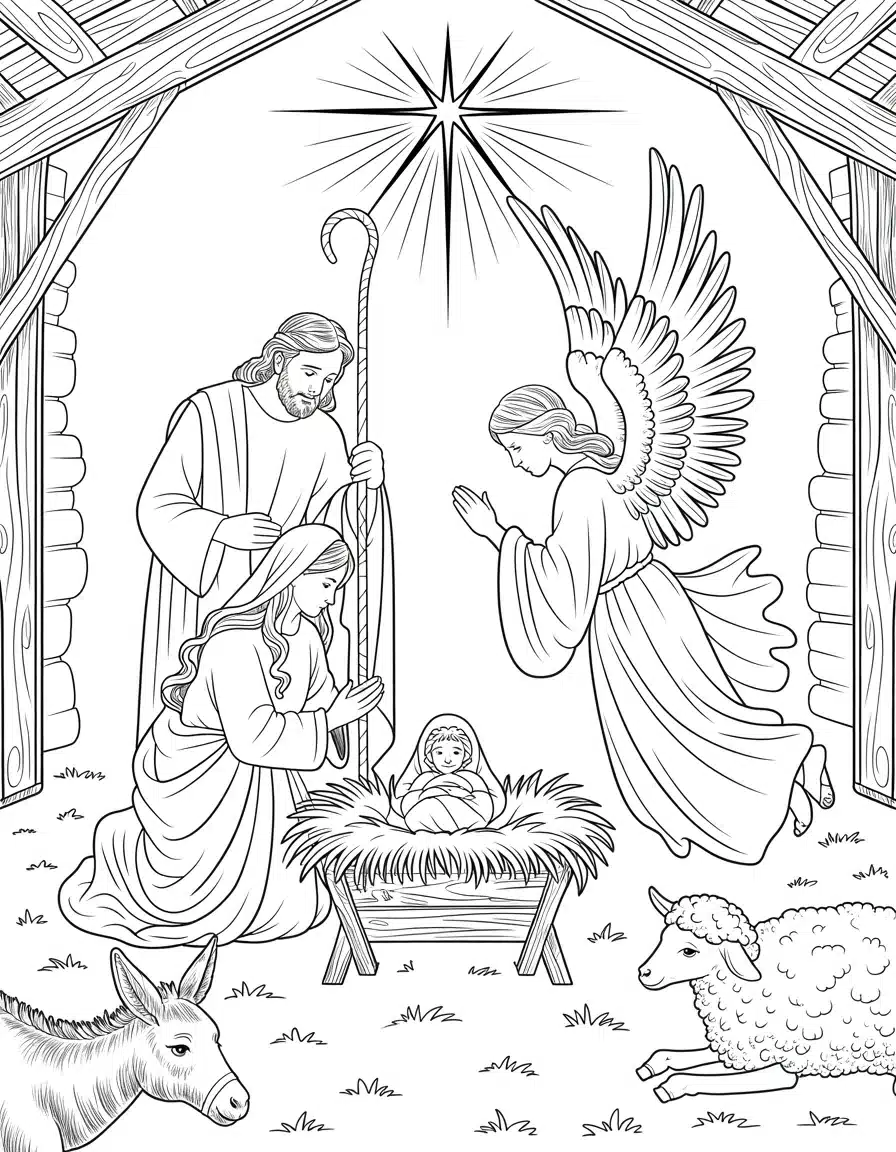 Angel-Beside-a-Nativity-Scene