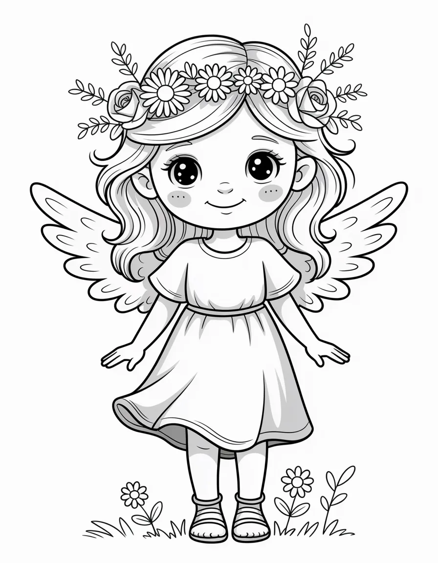 Angel-Girl-With-a-Flower-Crown