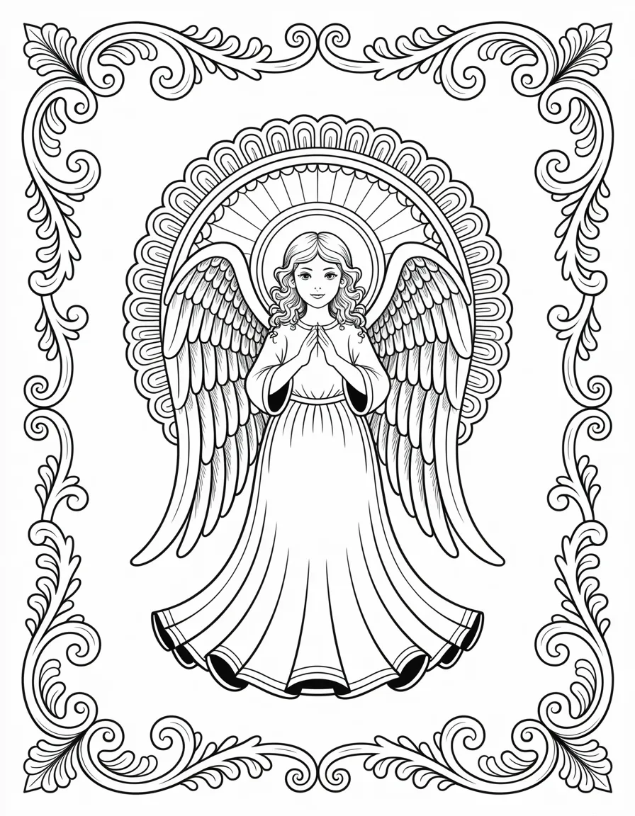 Angel-With-Scrollwork-Borders-and-Ornate-Halo