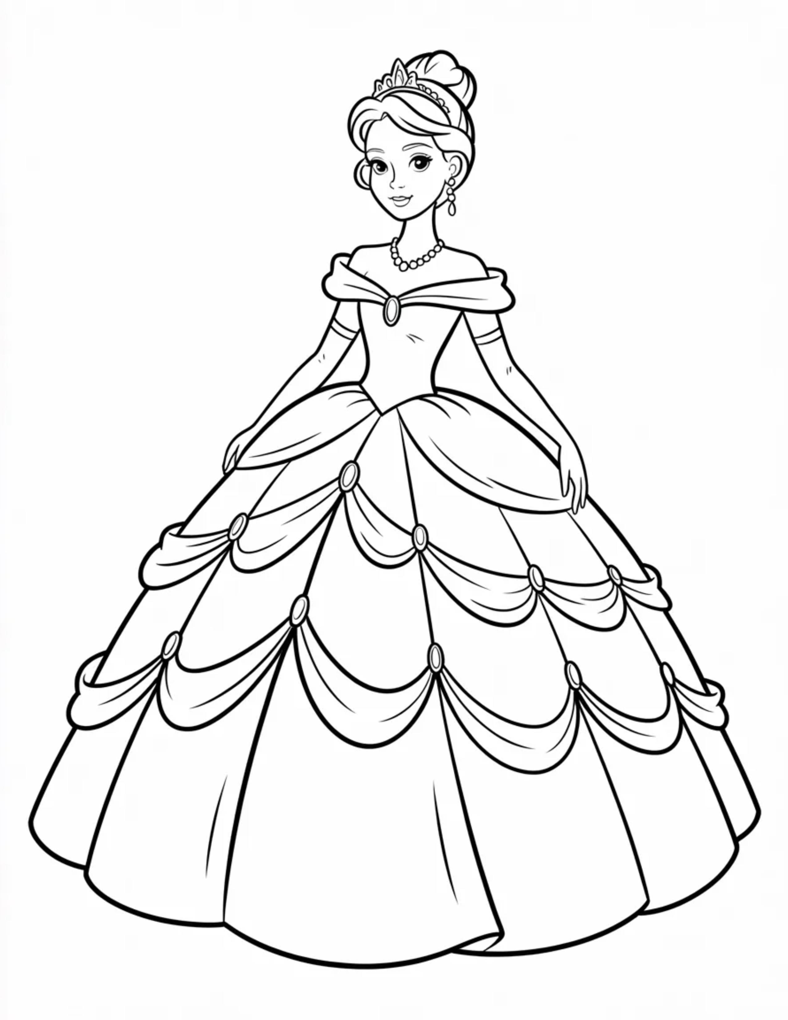 Ball-gown-princess-with-layered-ruffles-and-jewels