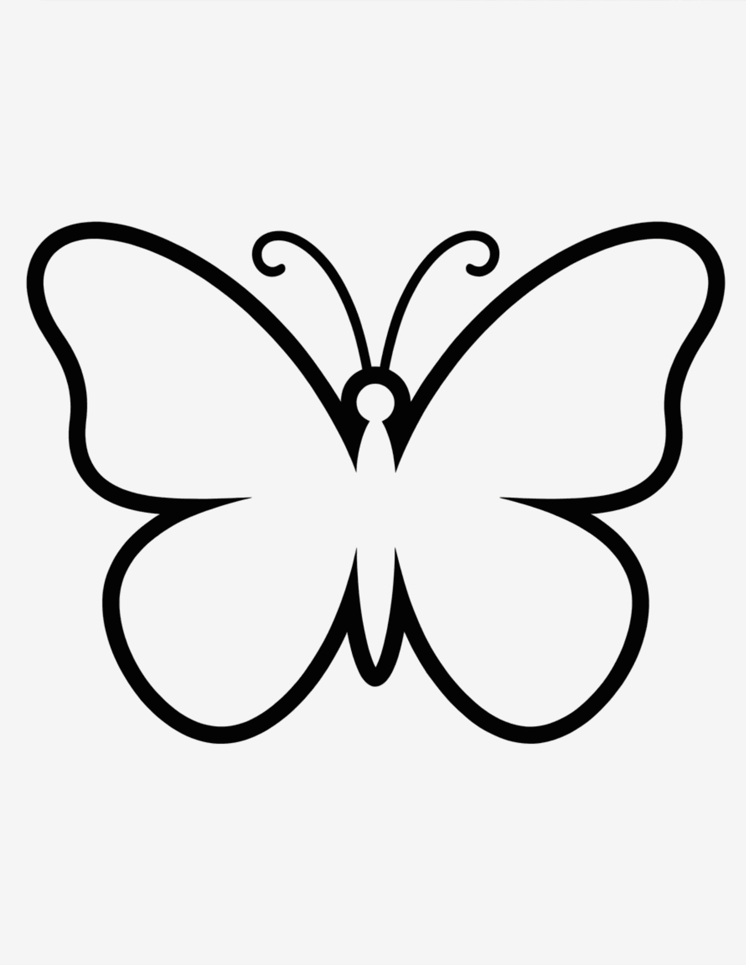 Blank-Butterfly-With-Antennae-Only