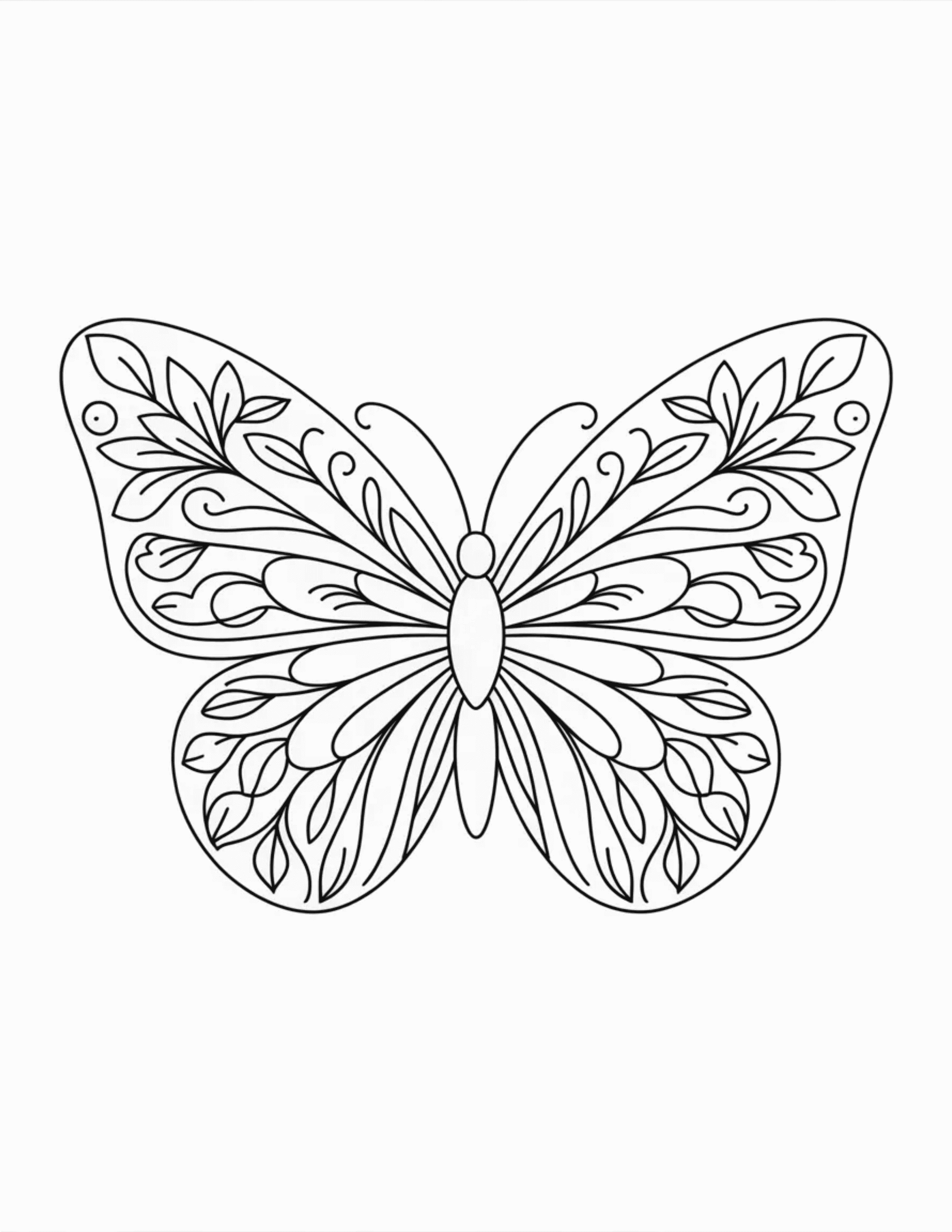 Butterfly-With-Floral-Wing-Pattern