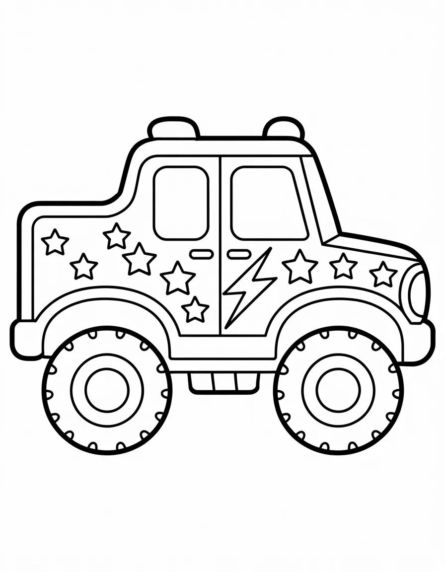 Cartoon-monster-truck-with-stars