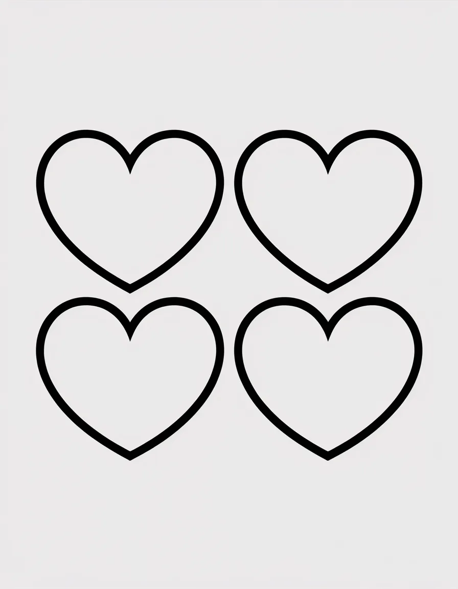 Four-medium-hearts