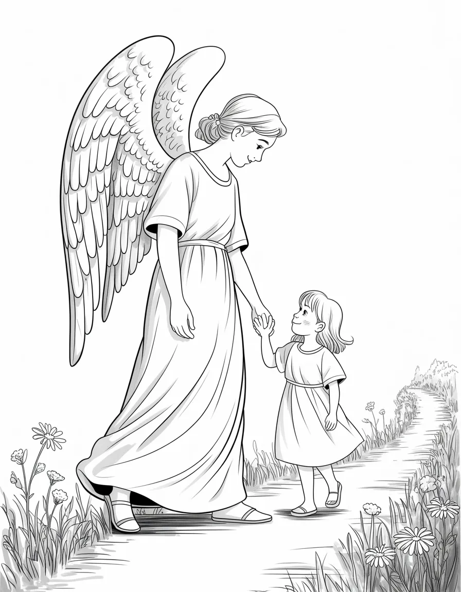 Guardian-Angel-Holding-Hands-With-a-Little-Girl