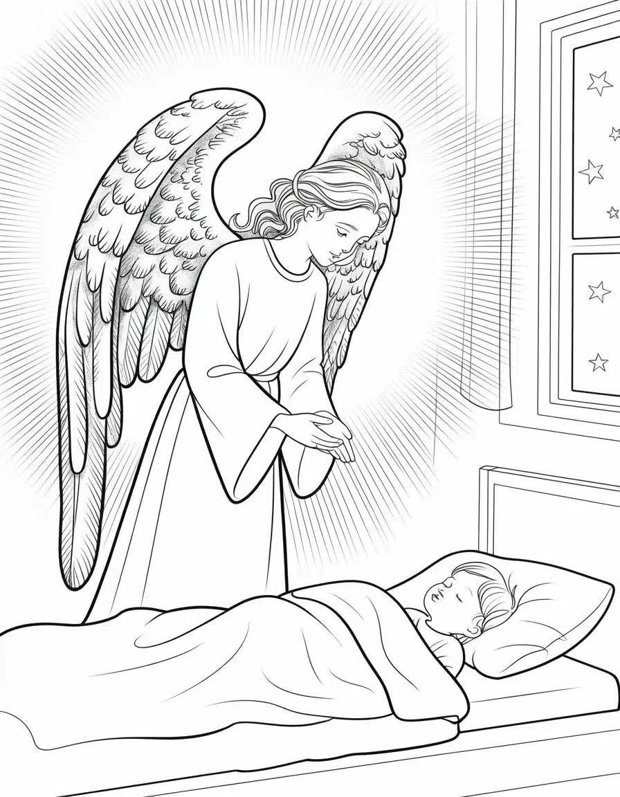 Guardian-Angel-Watching-Over-a-Sleeping-Child