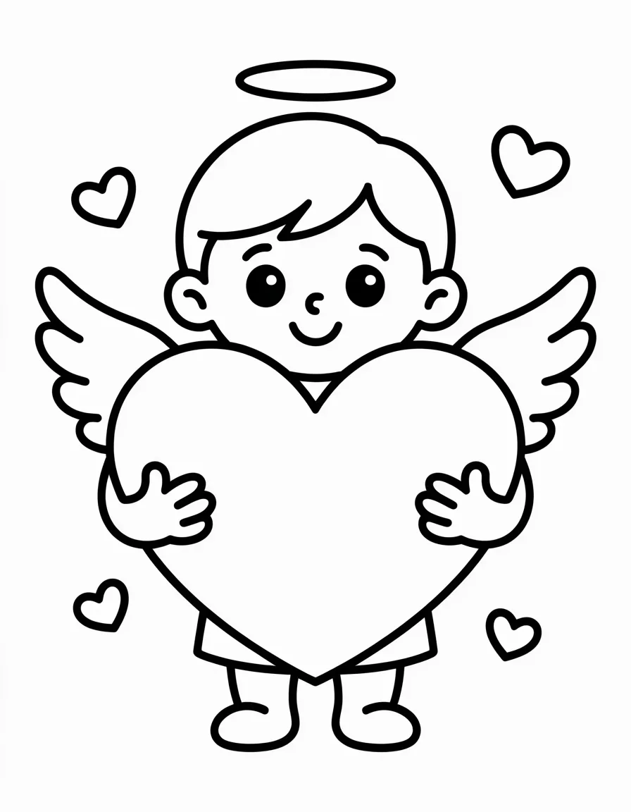 Little-Angel-Holding-a-Heart