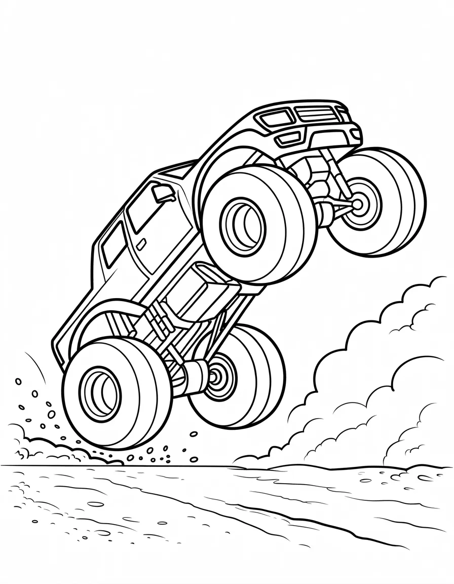 Monster-truck-doing-a-wheelie