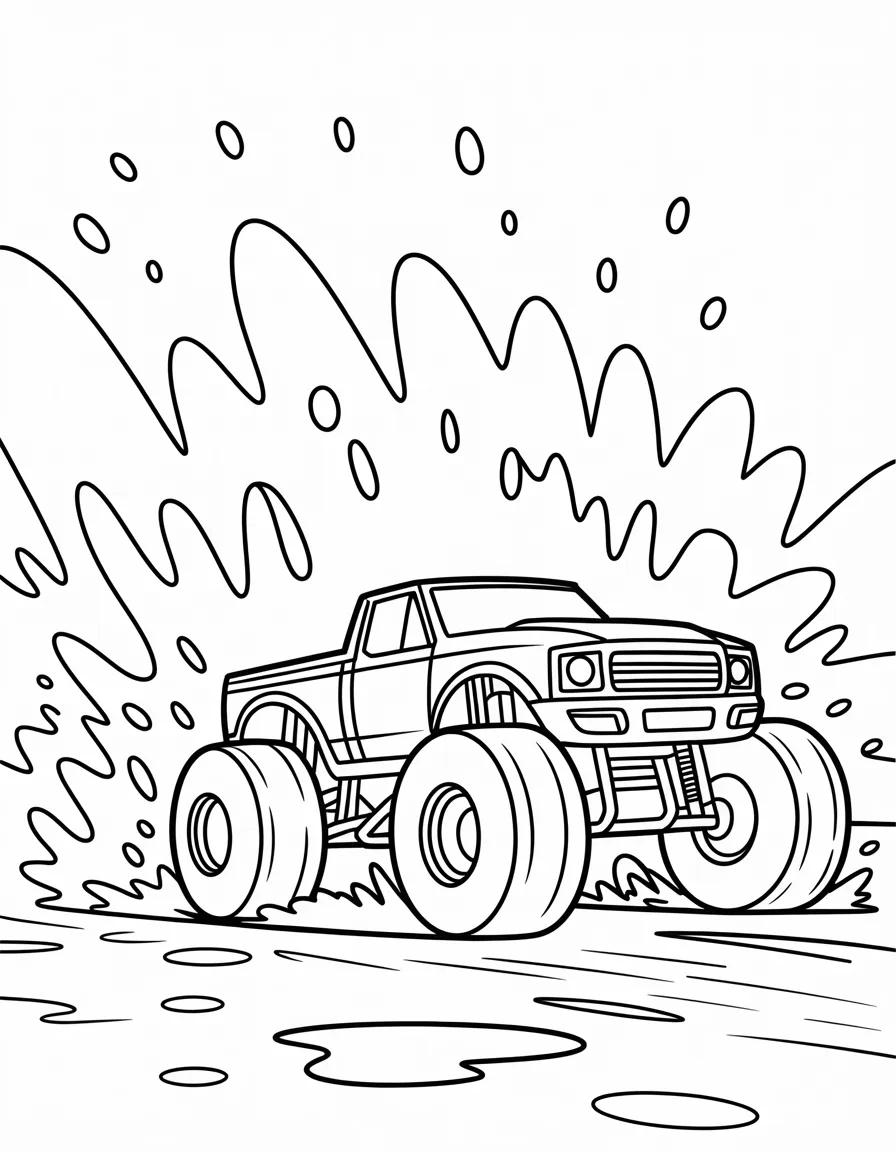 Monster-truck-racing-through-mud