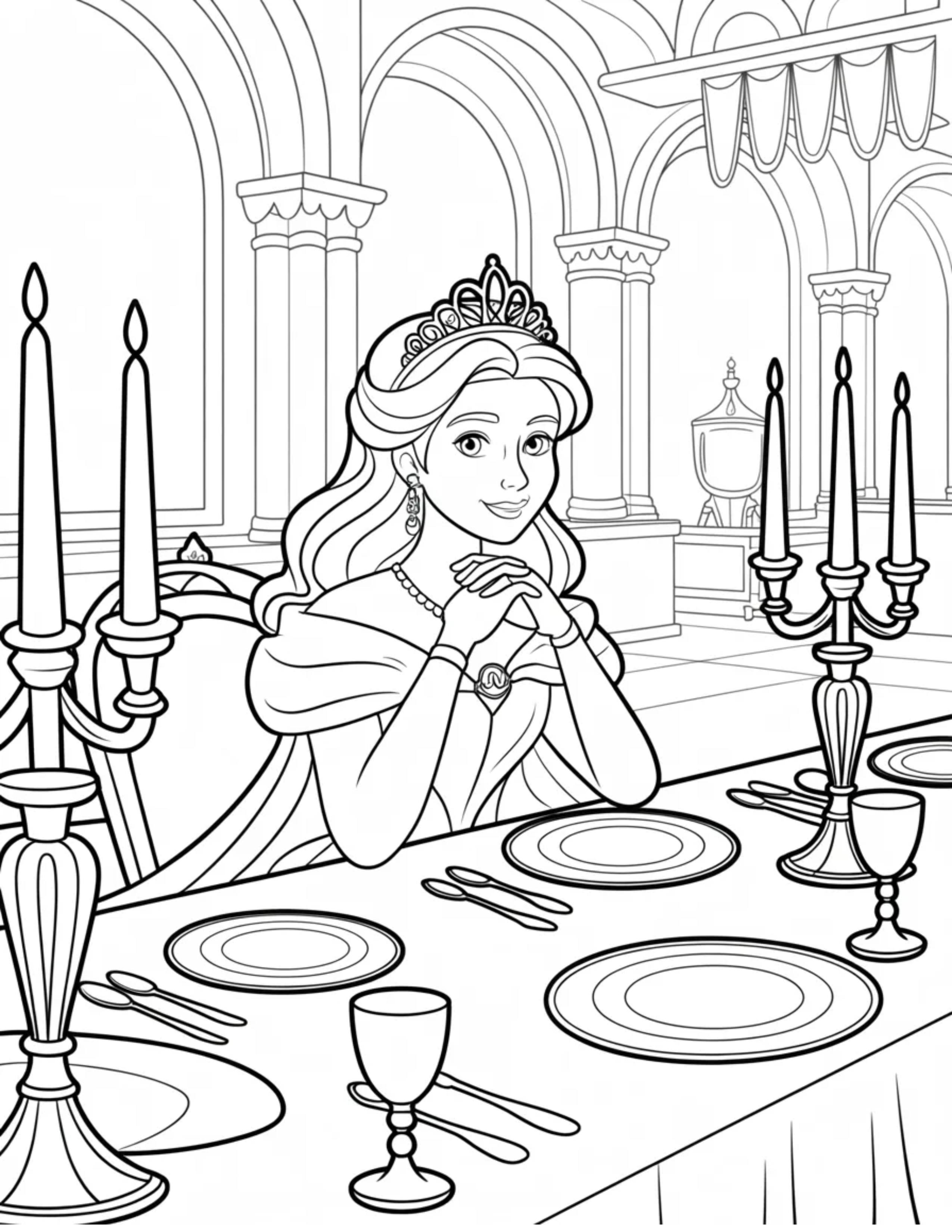 Princess-at-a-royal-banquet-table