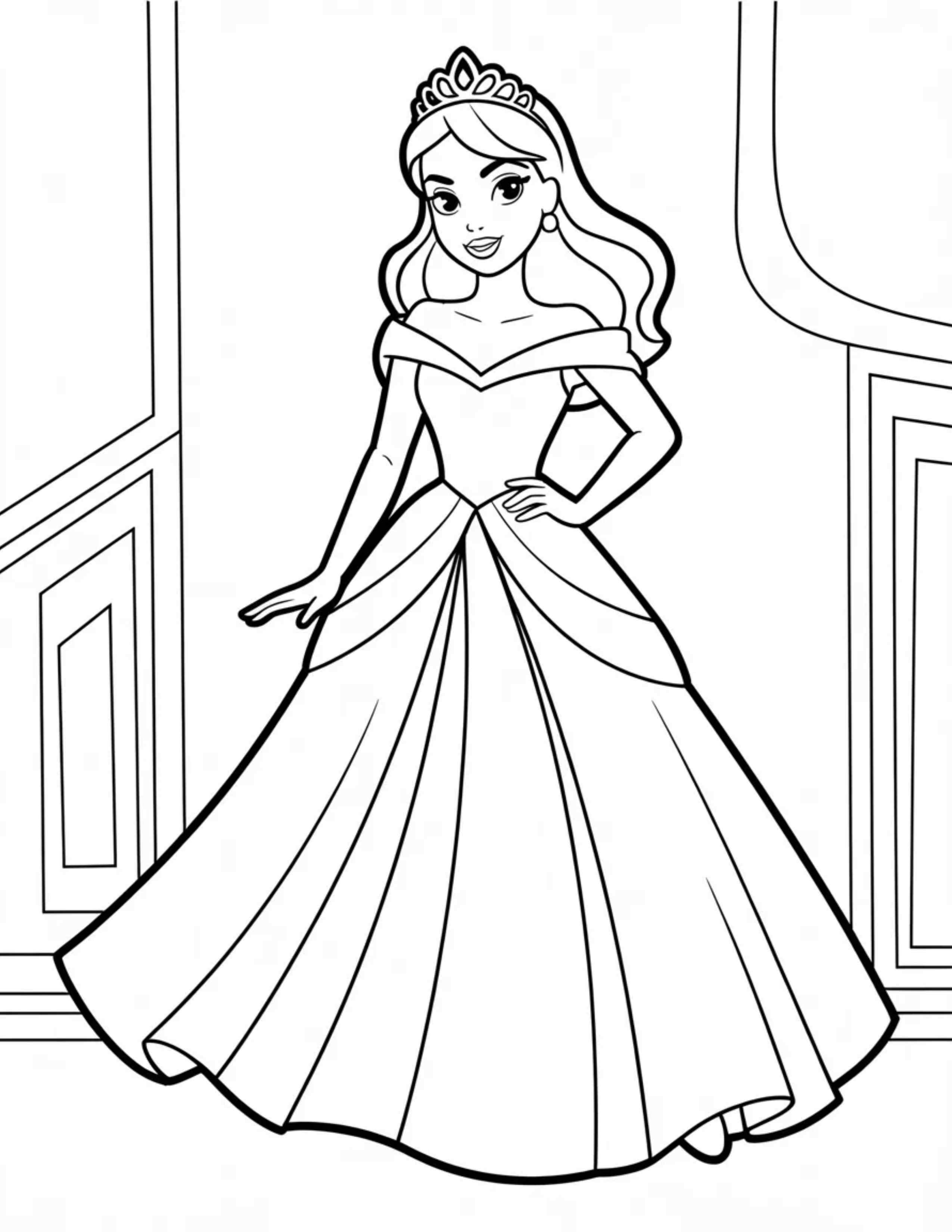 Princess-in-a-modern-day-party-dress-with-tiara