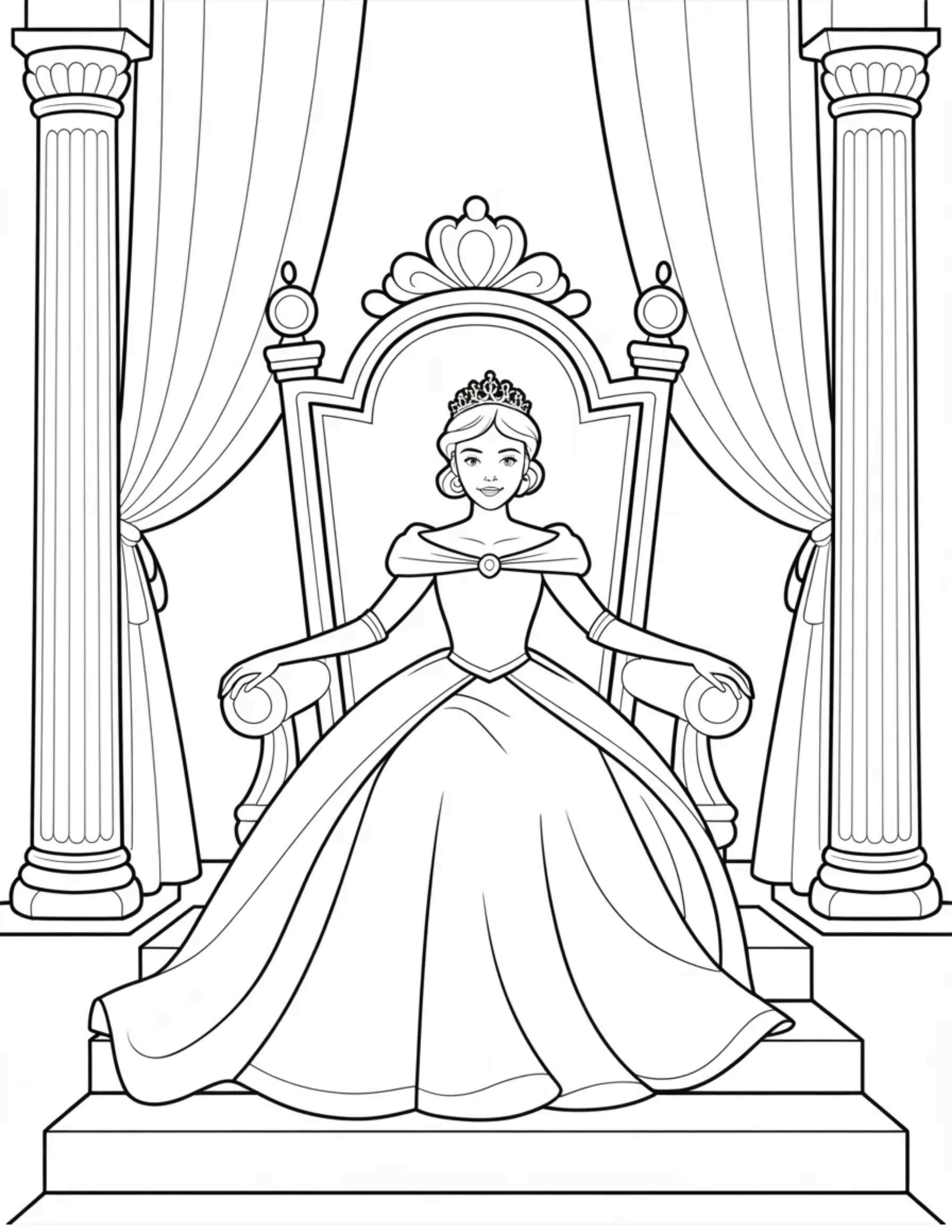 Princess-in-a-royal-throne-room