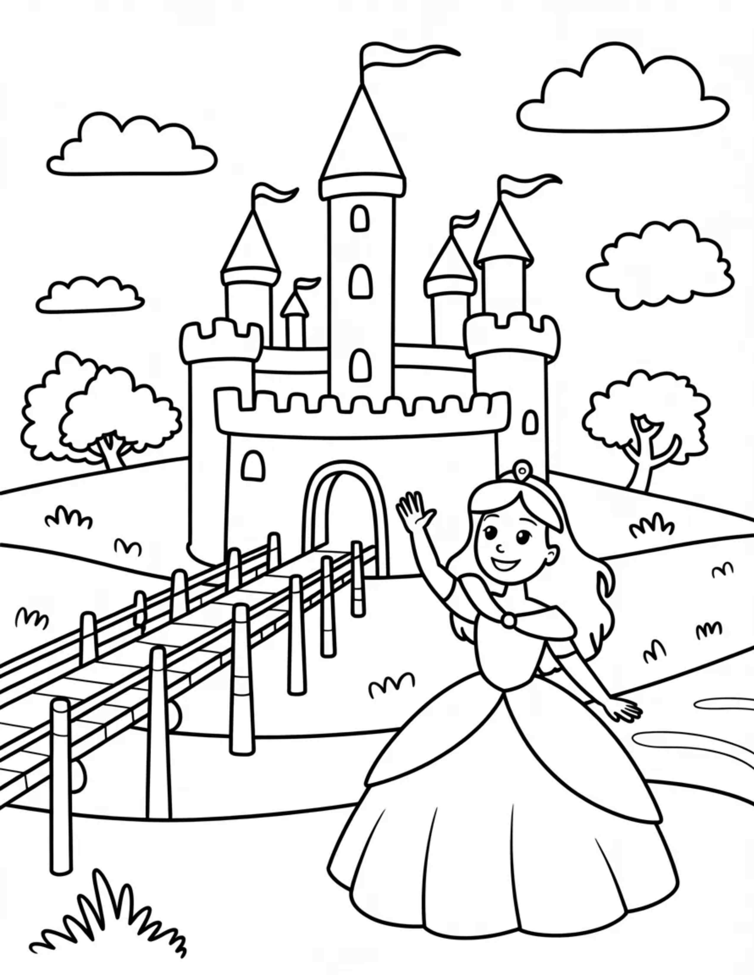 Princess-walking-through-a-castle-garden-maze