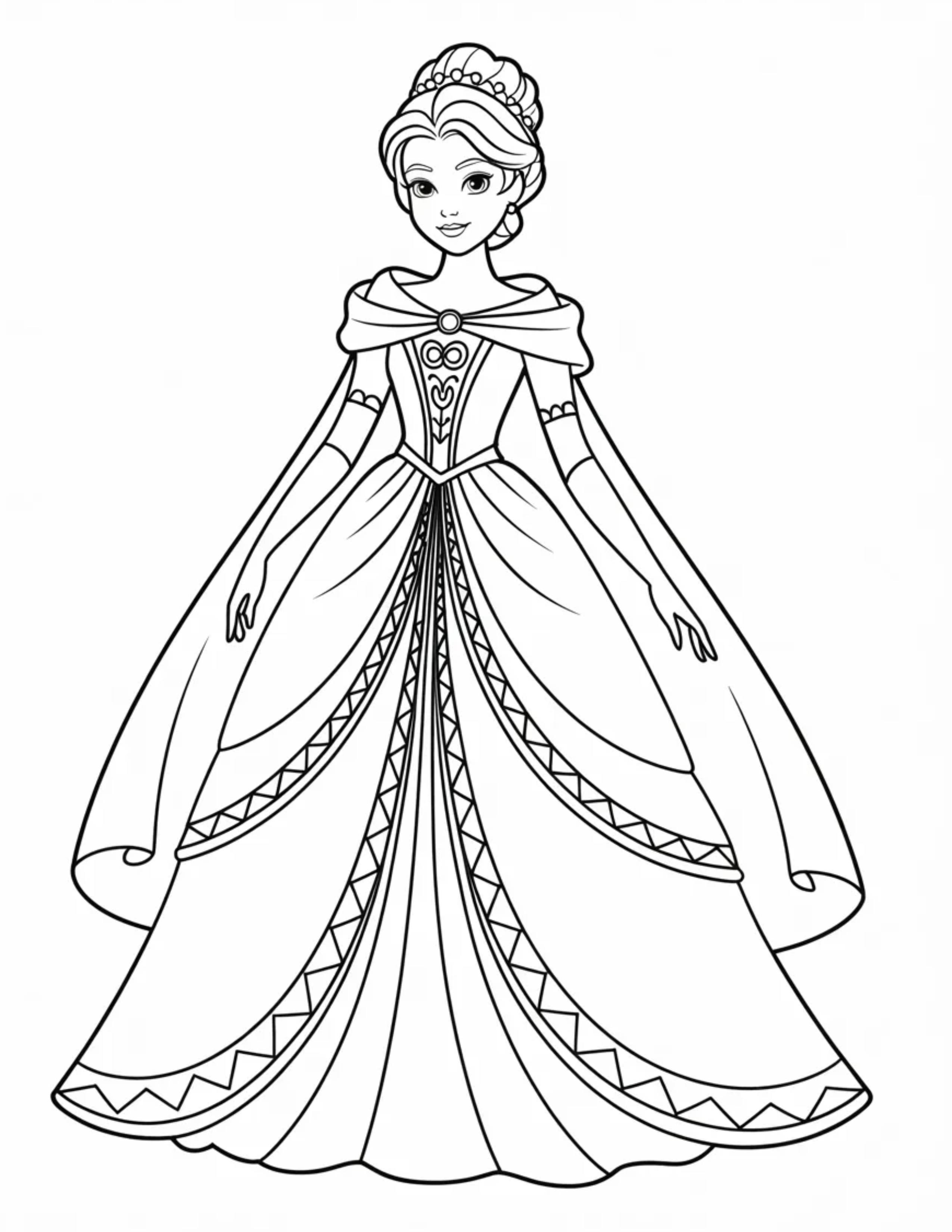 Princess-with-a-cape-and-elegant-updo-hairstyle